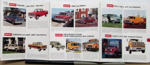 1974 GMC Jimmy Sprint Pickups Suburban Trucks Full Line Sales Mailer Folder Orig