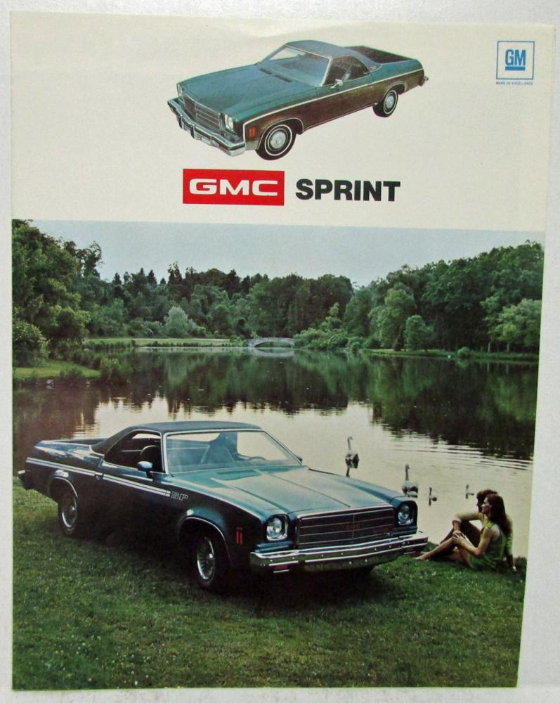 1974 GMC Sprint Truck Sales Brochure Folder Original