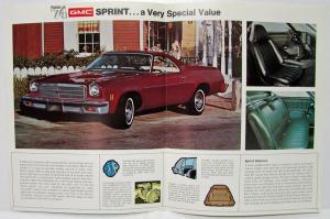 1974 GMC Sprint Truck Sales Brochure Folder Original