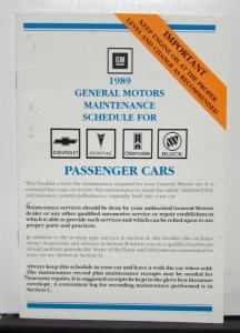 1989 Pontiac Grand Am Operator Owners Manual Original