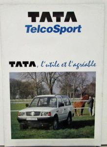 Circa 1980 Tata TelcoSport Vehicle FRENCH Text Sales Folder Original