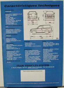 Circa 1980 Tata TelcoSport Vehicle FRENCH Text Sales Folder Original