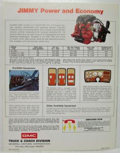1974 GMC Jimmy Trucks Sales Brochure Folder Original