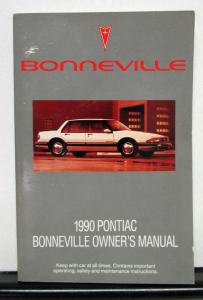 1990 Pontiac Bonneville Operator Owner Manual Original