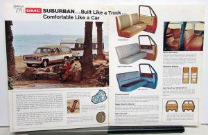 1974 GMC Suburban Trucks Sales Brochure Folder Original