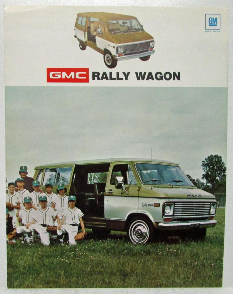 1974 GMC Rally Wagon Trucks Sales Brochure Folder Original