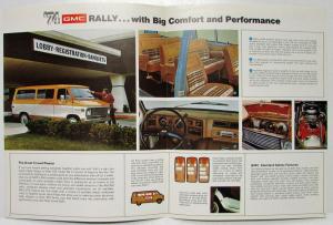 1974 GMC Rally Wagon Trucks Sales Brochure Folder Original