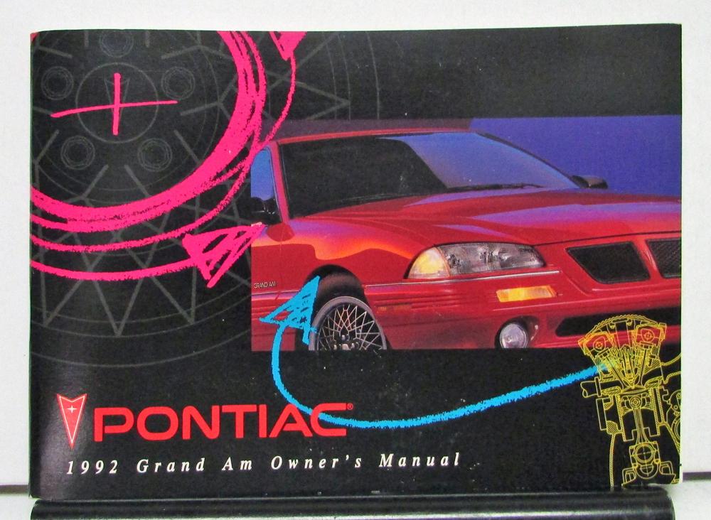 92 1992 Pontiac Bonneville owners manual