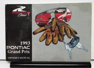 1993 Pontiac Grand Prix Operator Owner Manual Original 2nd Edition