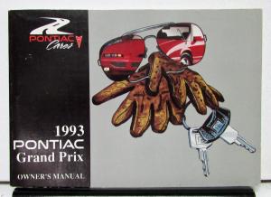 1993 Pontiac Grand Prix Owner Operator Manual Original 1st Edition