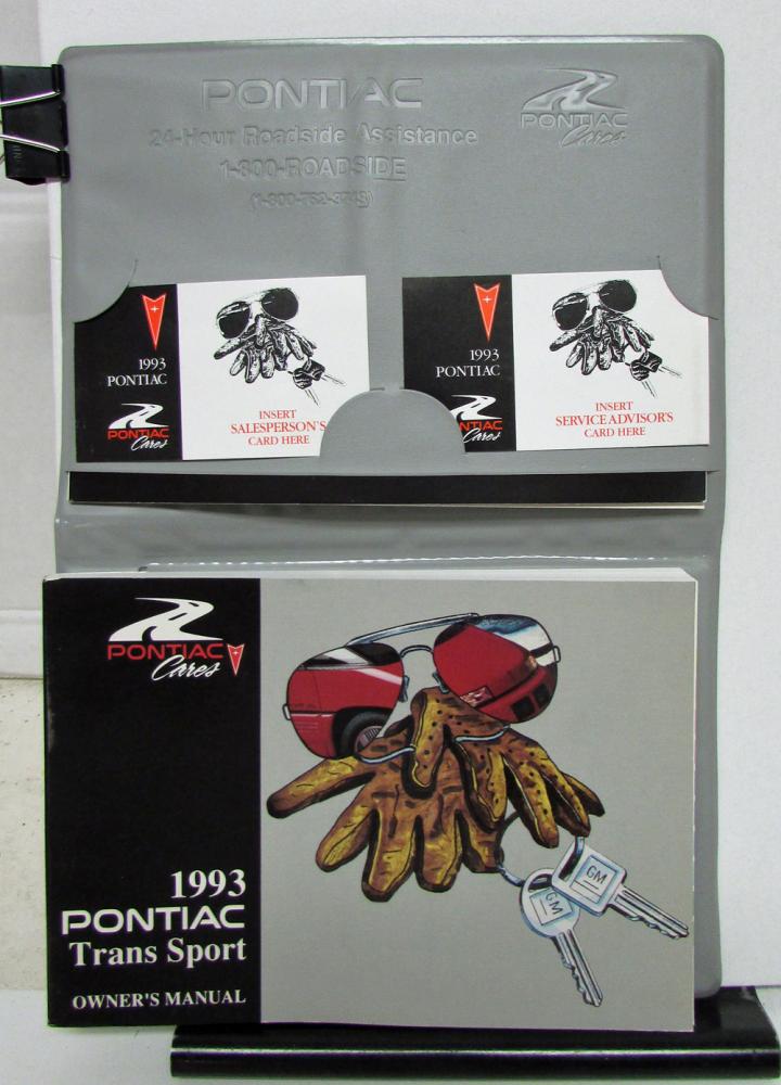 1993 Pontiac Trans Sport Operator Owner Manual Original W/Softcover
