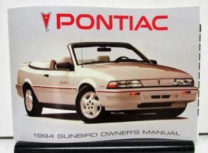 1994 Pontiac Sunbird Operator Owner Manual Original