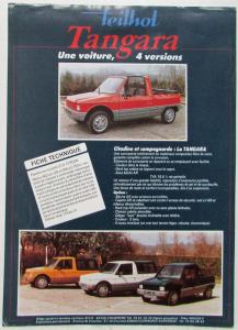 1987 1988 1989 1990 Teilhol Tangara 4x4 French Sales Data Sheet Color Original