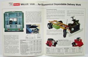 1974 GMC Value Van Truck Sales Brochure Folder Original
