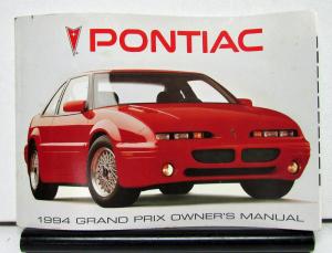 1994 Pontiac Grand Prix Operator Owners Manual Original