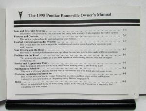 1995 Pontiac Bonneville Operator Owner Manual Original