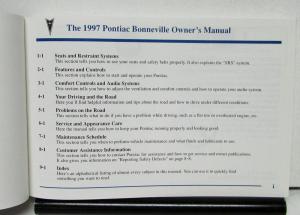 1997 Pontiac Bonneville Operator Owner Manual Original