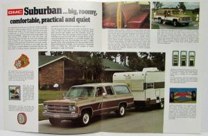 1975 GMC Suburban Sierra Classic Truck Sales Brochure Folder Original
