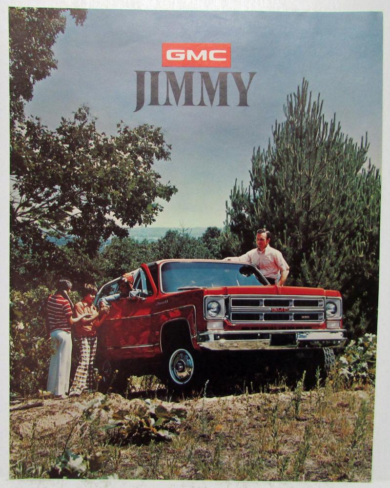 1975 GMC Jimmy 4WD Truck Sales Brochure Folder Original