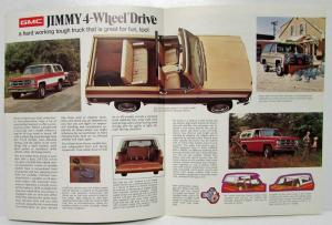 1975 GMC Jimmy 4WD Truck Sales Brochure Folder Original