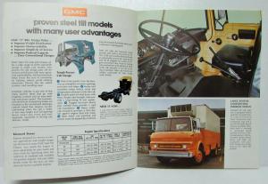 1975 GMC Steel Tilt Cab 72 Inch 6000 6500 Sales Brochure Folder Original