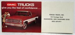 1975 GMC Jimmy Sprint Pickup Suburban Astro Trucks Sales Mailer Folder Original