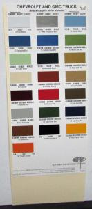 1975 GMC and Chevrolet Trucks DuPont Paint Chips