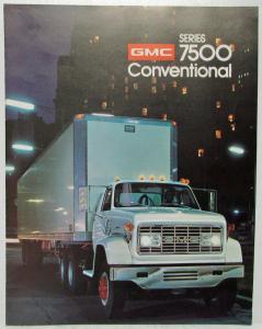 1975 GMC 7500 Conventional Trucks Sales Brochure Folder Original