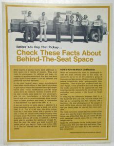 1975 GMC Pickup Truck 3+3 SuperCab Club Cab Sales Folder Original