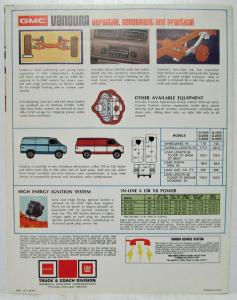 1975 GMC Vandura G 1500 2500 3500 Truck Sales Brochure Folder Original