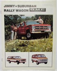 1975 GMC Trucks Jimmy Suburban Rally Wagon CANADIAN Sales Brochure Original