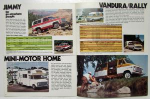 1976 GMC RecVehicle Suburban Pickup Jimmy Motorhome Vandura Sprint Sale Brochure