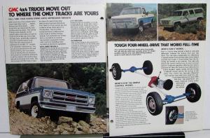 1976 GMC Trucks 4 Wheel Drive Jimmys Pickups Suburbans Sales Folder Original