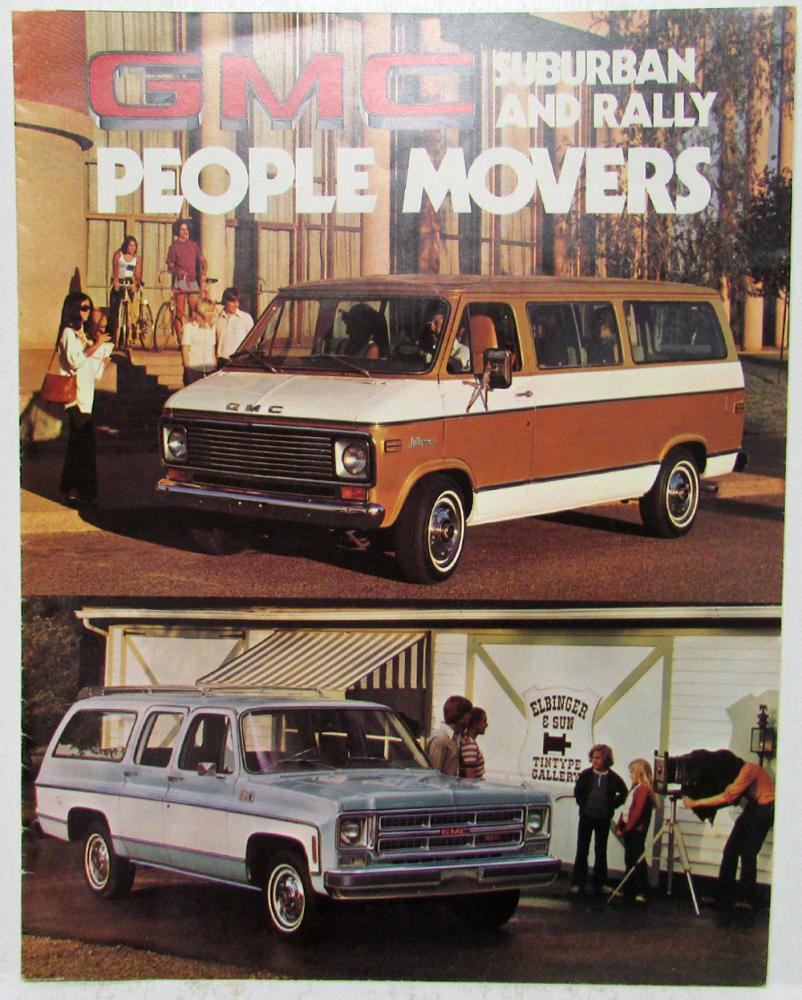 1976 GMC Suburban and Rally Van People Movers Sales Folder Original