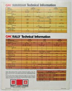 1976 GMC Suburban and Rally Van People Movers Sales Folder Original