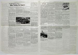 1958 Toyopet RSL Crown 4 Dr Sedan Japan Import Auto News Folder Reprint Article