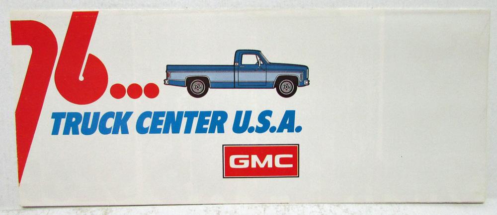 1976 GMC Jimmy Sprint Pickup Van Suburban Astro BIG Trucks Sales Folder Mailer
