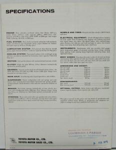 1964 1965 Toyota Corona Sales Folder Original Netherlands Eng Text Print Japan