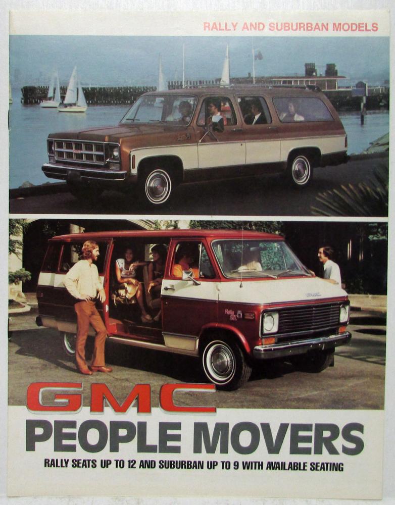 1977 GMC Rally Suburban Models People Movers Truck Sales Brochure Original