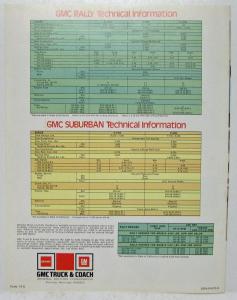 1977 GMC Rally Suburban Models People Movers Truck Sales Brochure Original