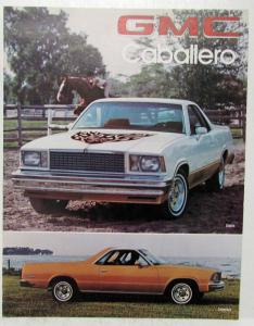 1978 GMC Caballero Laredo Diablo Truck Sales Brochure Folder Original