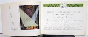 1928 Marmon Model 68 Dealer Color Sales Brochure Straight Eight Original Rare