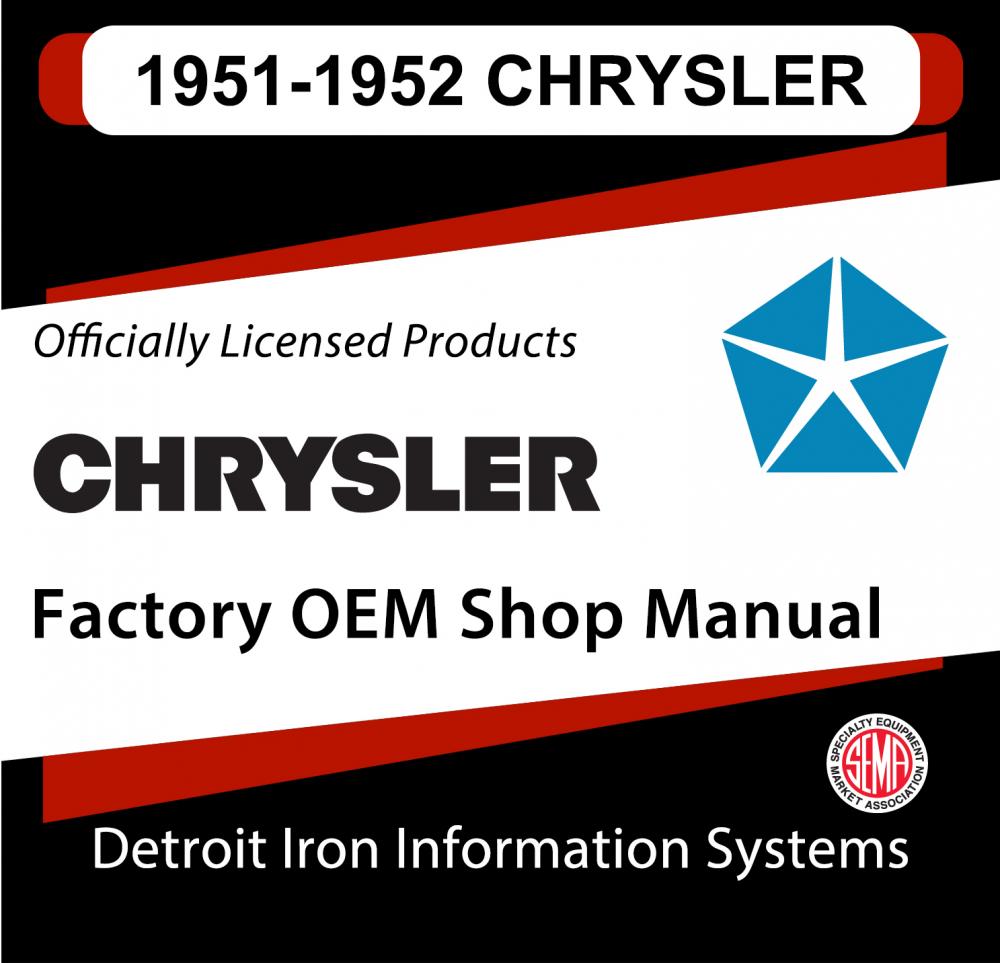 1951-1952 Chrysler Royal New Yorker & Imperial Shop Manual and Sales Brochure CD