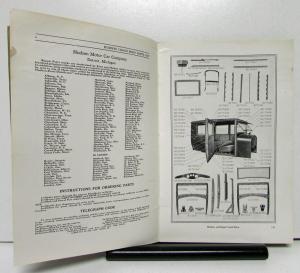 1927 Hudson Essex Coach Sedan Body Parts List Manual Original