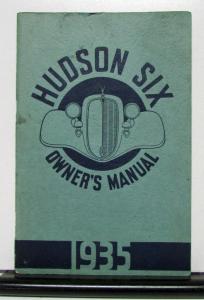 1935 Hudson Six Owner Operator Manual Original