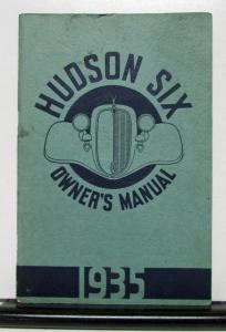 1935 Hudson Six Owner Operator Manual Original