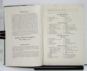 1935 Hudson Six Owner Operator Manual Original