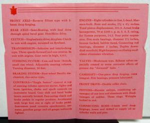 1930 Marmon Roosevelt Dealer Pocket Sales Brochure Specs Leaflet Data Facts