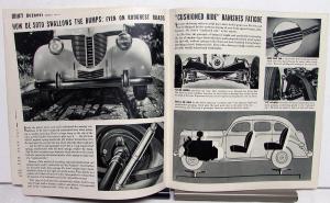 1938 DeSoto Touring Coupe Sedan Limo Convertible Sales Brochure Original