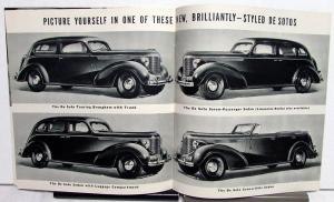 1938 DeSoto Touring Coupe Sedan Limo Convertible Sales Brochure Original